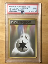 Double Colorless Energy Pokemon 1996 Base Set No Rarity 1st ED Japanese PSA 9