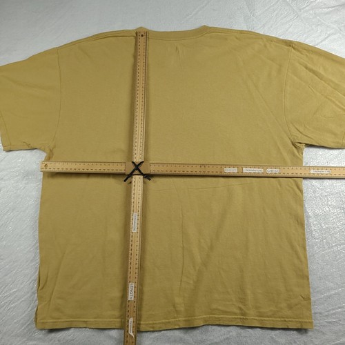 MLB Milwaukee Brewers Shirt Beige Spellout Tee Size 2XL Cotton Adult Mens - Picture 6 of 10