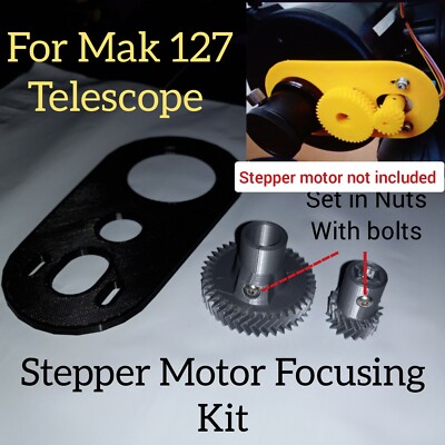 Fine Focus Stepper Motor knob kit for Mak 127 Telescopes. 3D PRINTED 