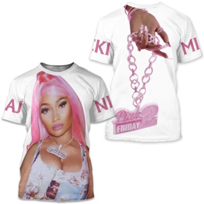 GOOD PRICE - Nicki Minaj Graphic Pink 3D All Over Print Unisex T-Shirt S-5XL