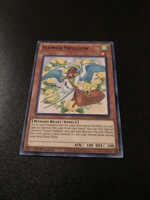 Yu-Gi-Oh! Slower Swallow Card - DAMA-EN029 Common 1st Edition From Dawn Of Majesty