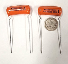 .0068mf .0068uf 6.8nf 1600V "Orange Drop" Mallory MP16268 Film Capacitors 2pcs 