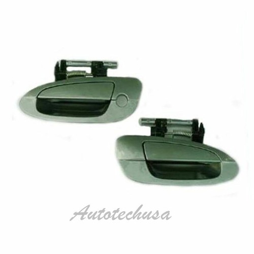MotorKing Pair Front Outside Door Handles For Nissan Altima - Smooth Black, DS315, Driver & Passenger