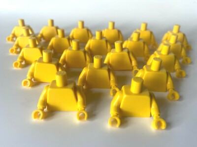 LEGO  20 x gelber Torso ( Oberkörper ) mit gelben Händen und gelben Armen, Neu 