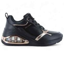 Skechers Shoes Womens Black Gold Air UNO Memo...