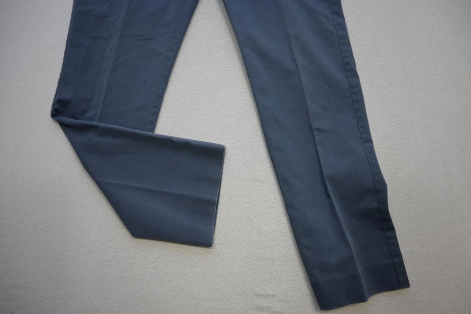 Charles Tyrwhitt 卡其色裤子直筒蓝色斜纹布平底男式尺寸 34 x 31 — 第 3/4 张图片