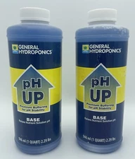 2  General Hydroponics pH Up 32 oz / 1 Quart -buffer gh adjuster hydroponic
