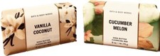 Bath  Body Works Shea Butter Cleansing Bar 2 Pc.Vanilla Coconut, Cucumber Melon