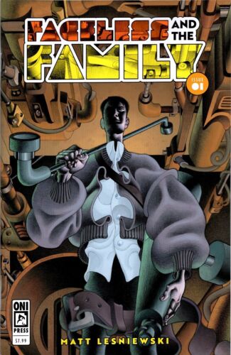 Faceless And The Family #1 cover A Matt Lesniewski Oni Press warped sci-fi comic - Picture 1 of 1
