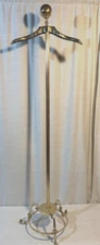 Vintage Clothing Store Suit Valet Brass Valet Butler Stand Gilded Age Glo-Mar 