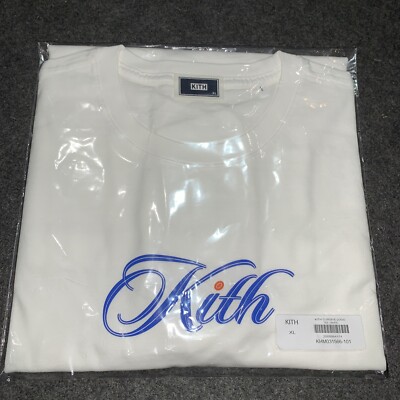 Kith Cursive Logo Tee White T-Shirt Size XL Monday Program