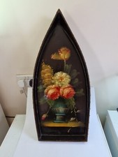 Vintage Bargeware Tray Green and Red, yellow .A/f