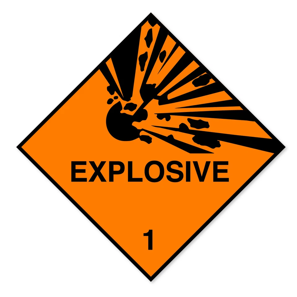 STICKERSHOP103 EXPLOSIVE WARNING SELF ADHESIVE STICKERS SAFETY SIGNS BUSINESS