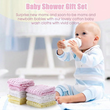 100% Cotton Baby Washcloths Multicolor Set Newborn Infant Boys Girls 3/5/10pcs