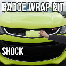 Envoltura de emblema de coche amortiguador - para Chevy Camaro Sonic BowTie vinilo insignia calcomanía amarilla
