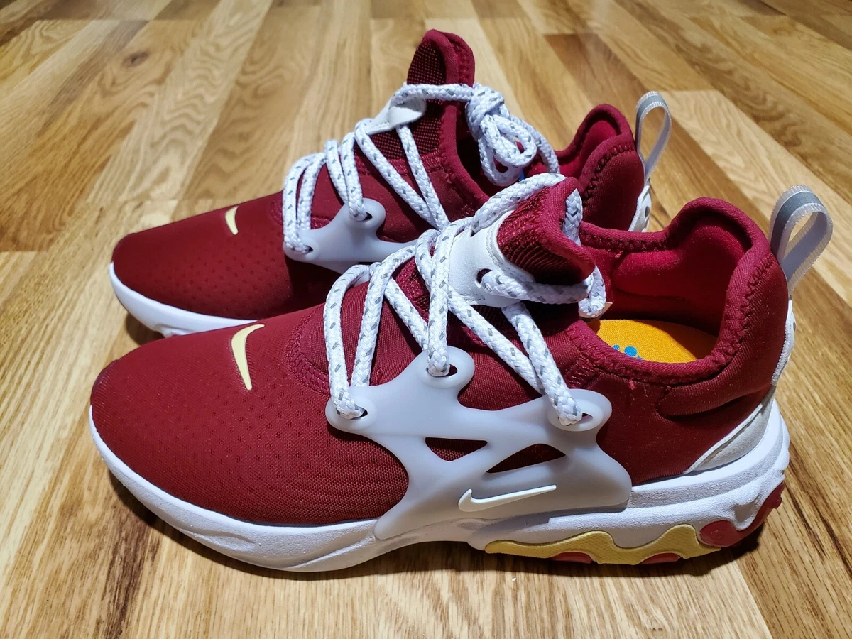 Detener filtrar auge Nike Women&#039;s React Presto Shoes Noble Red/White CD9015-600 SIZE 6 |  eBay