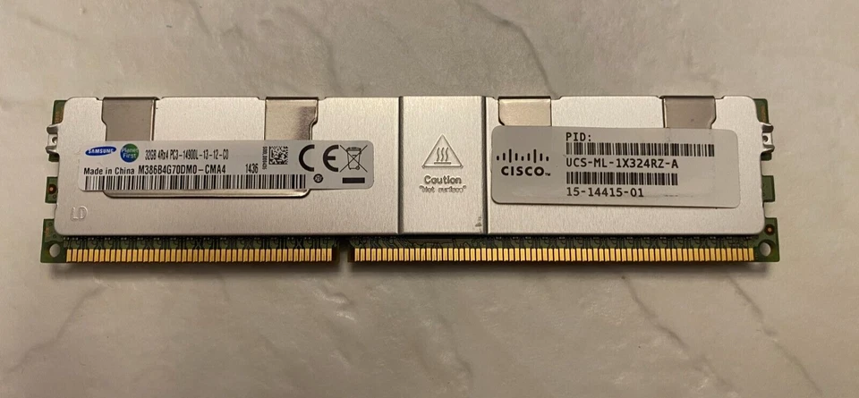 CISCO MEMORY MODULE UCS-ML-1X324RZ-A 15-14415-01 32 GB lot of 5 - Image 2 of 3