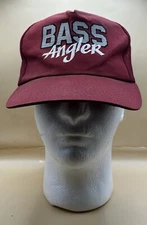 Vintage Bass Angler Fishing Red Mesh Trucker Snapback Hat Cap made In The USA