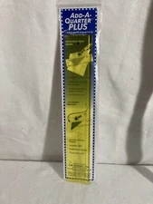 Add A-Quarter "PLUS" Ruler ~ 12 inch with new tapered edge Yellow CM Designs S1