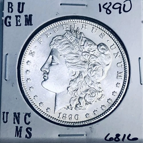 1890 BU GEM MORGAN SILVER DOLLAR UNC MS+++ U.S. MINT RARE COIN 6816