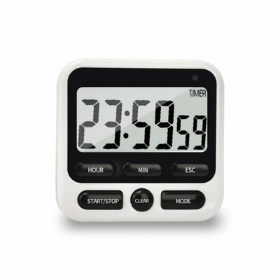 NKOVE Digital Kitchen Timer 24 Hour Clock and Alarm Function with Black 