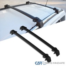 Fits 11-16 Jeep Compass Black Aluminum Roof Cross Bars Rack Luggage Carrier Pair