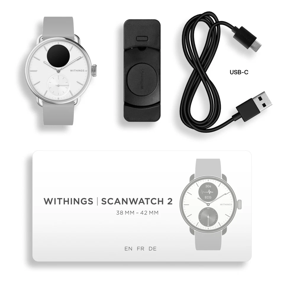 Withings ScanWatch 2 Weiß Bluetooth Smartwatch iOS Android 0,63"OLED Sportuhr - Bild 4 von 4