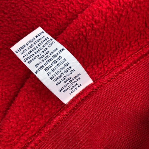 Ralph Lauren Polo Hoodie Mens Large Red Full Zip Double Knit Sweatshirt - Picture 8 of 10