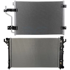 Aluminum Radiator&Condenser Cooling Kit For 1998-01 Dodge Ram 2500/Ram 3500 5.9L