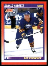 Donald Audette 1991-92 Score   #279 Sabres NHL READ FREE SHIPPING AutographDen