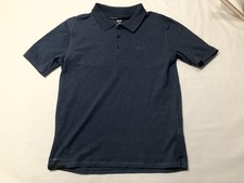 Oakley Polo Shirt Mens Large Blue Hydrolix Golf Performance Moisture Wicking