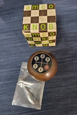 AMCO NOS 5 Speed Cloisonne Solid Walnut Shift Knob