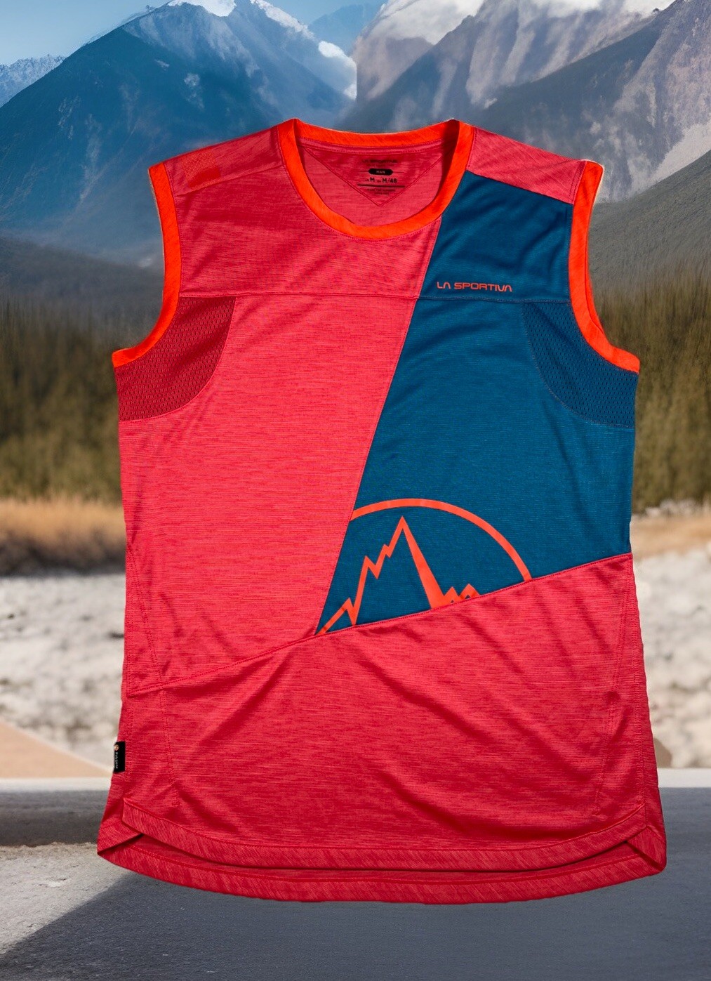 Camisa LA SPORTIVA Hombres M Strive Camiseta sin Mangas Rendimiento Senderismo Base Usada en Excelente Condición