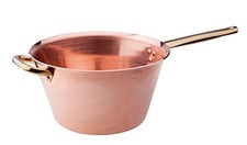 Pentole Agnelli ALCU16518 Paiolo in Rame liscio per polenta senza stagnatura con