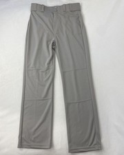 NWT Rawlings Youth Baseball Pants Boys SZ XL Gray Elastic Waist Embroidered Logo