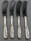 Sweetheart Rose by Lunt Sterling Silver set of 4 paddle Butter Spreaders 6 1/8"
