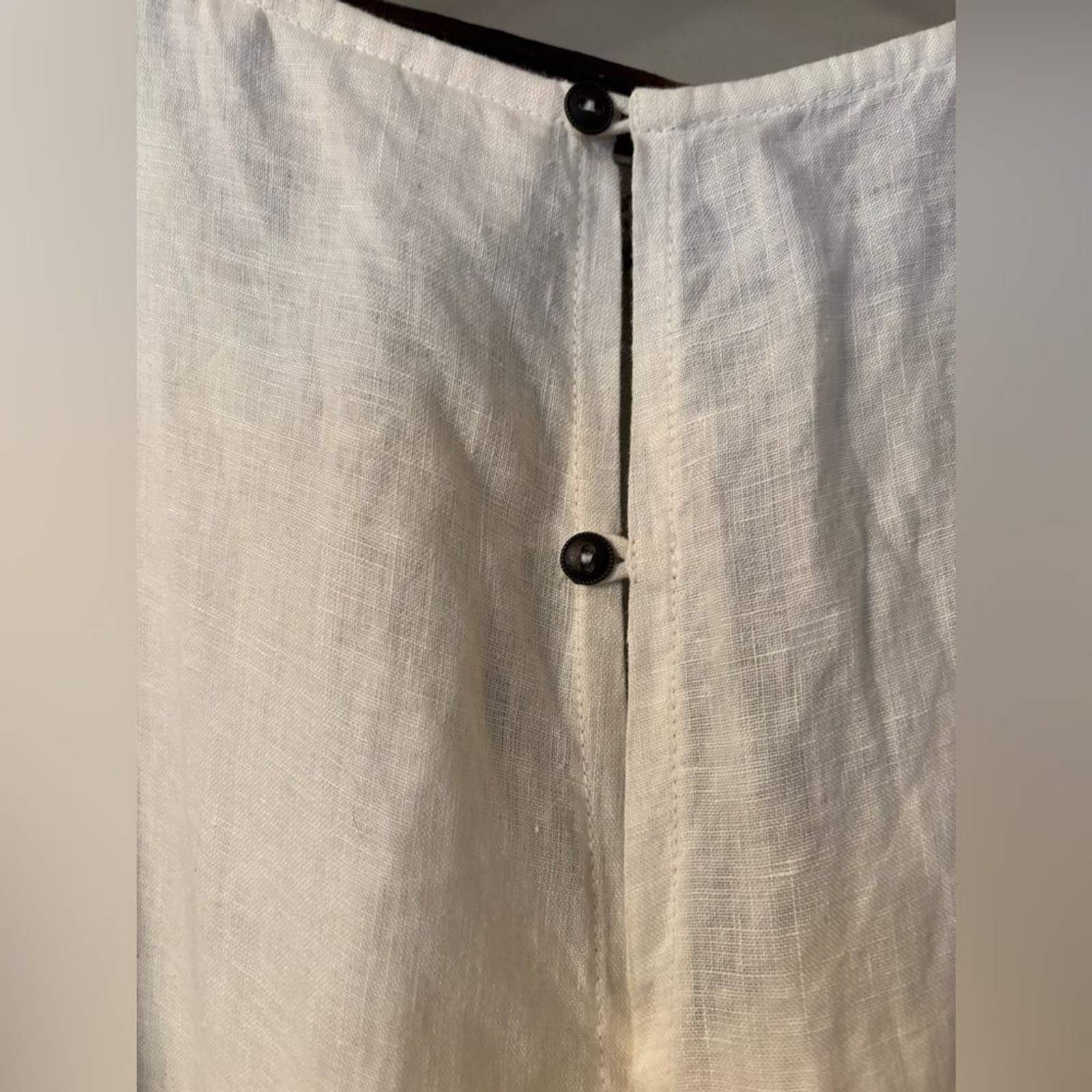 REISTOR SIZE XL2XL OFF WHITE BREAKFAST IN BED WIDE LEG 100% HEMP JUMPSUIT thumbnail 12