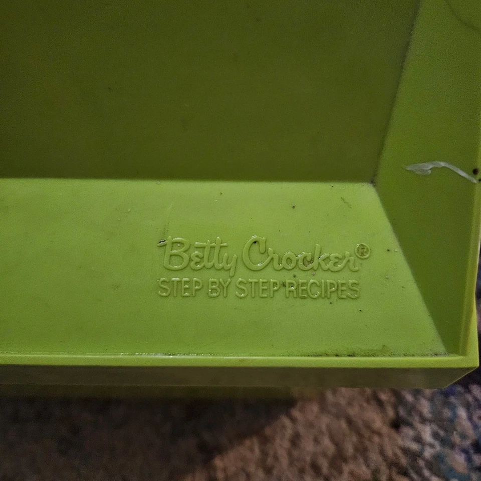 Portatarjetas de recetas Betty Crocker vintage verde paso a paso caja de recetas SOLO EN CAJA Foto 3 de 4