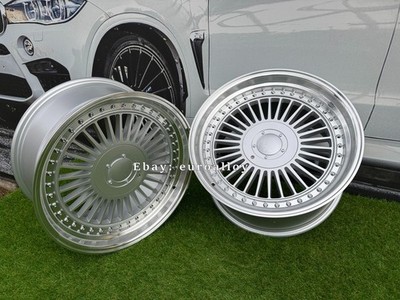 4X R19 Zoll 10X112/120 Alpina Style Silber + Poliert Rand Räder : Für 5 6 8
