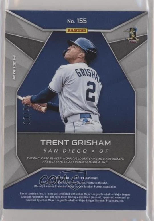 2020 Chronicles Spectra Jersey Neon Pink Prizm /49 Trent Grisham Rookie Auto RC - Image 2 of 2