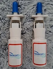 Vtg Nasacort AQ Stapler Pharmaceutical Rep Advertisement Lot Of 2 Spray Bottle 