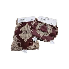 Cutwork Embroidered PlaceMats (3)16" Round (3)-Rec 14x20 Burgundy/White New x6