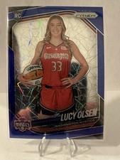 2025 Panini WNBA Prizm Lucy Olsen #145 Blue Velocity Prizm RC