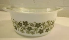 Vintage Spring Blossom/Crazy Daisy White 1.5Qt Casserole 474-B with Lid