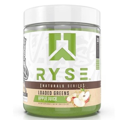 RYSE Loaded Greens Superfood Powder - Apple Juice - Daily Supplement. Exp 08/202