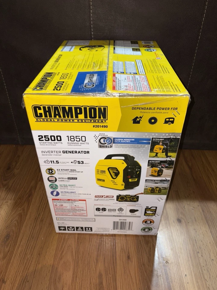 Champion 201183 - 1850 Watt Dual Fuel Inverter Generator w/ Parallel Capabili... - Image 4 of 4