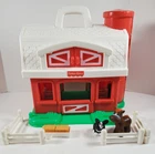 VINTAGE RARE 1995 Fisher Price Little People Farm Model #2590 Barn W/Fence +