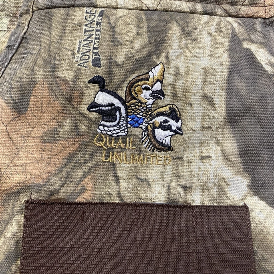 Quail Unlimited Mens L Hunting Vest Dove Hunter Woods Timber Camo Shell Holder - Image 3 of 4