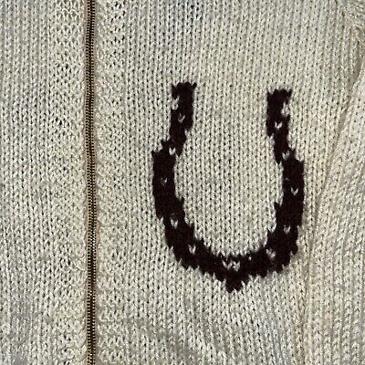 50s 70s Vintage Horse Pattern Horseshoe Cowichan Knit 50s 70s Vintage Horse Pattern Horseshoe Cowichan Knit