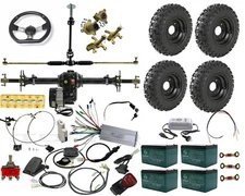 DIY Go Kart Rear Differential Axle Kit 48V 1000W Electric Motor Battery ATV Quad